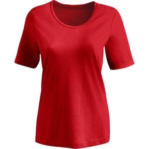 T-shirt - Rood - 100% Katoen - Ronde Hals, Korte Mouwen