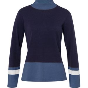 Dames Pullover met lange mouwen in marine/jeansblauw