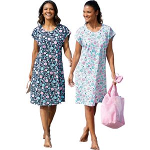 Zomerjurk - Marine Gedessineerd en Wit Gedessineerd - 100% Katoen