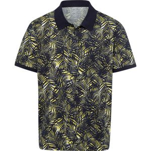 Heren Poloshirt in marine geprint