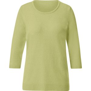 Dames Bouclé-pullover in lindegroen