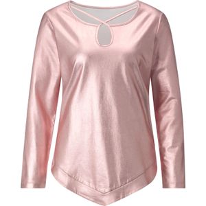 Longsleeve - Hortensia - 95% Katoen, 5% Elastaan - Ronde Hals, Lange Mouwen