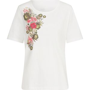 Dames Shirt in wit/kaki