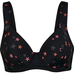 Dames Steunbeha met beugel in zwart geprint