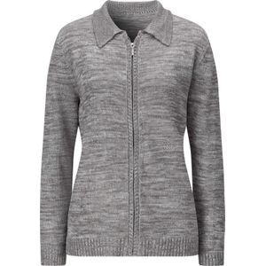 Dames Vest - Grijs/Ecru Gemêleerd - Cardigan