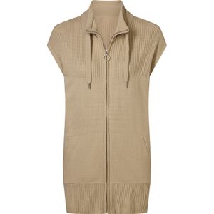 Dames Mouwloos vest in beige