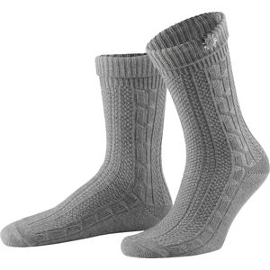 Dames Folkloresokken in grijs gemêleerd