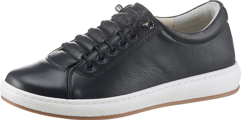 Sneaker - Marine - Leer - Vetersluiting - Normale Wijdte