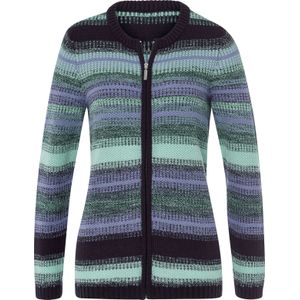 Dames Vest in marine/petrol gedessineerd