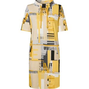 Dames Sweatjurk in oker/zand bedrukt