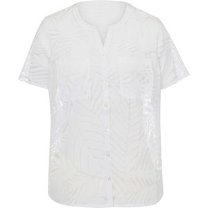 Dames Blouse met korte mouwen in wit