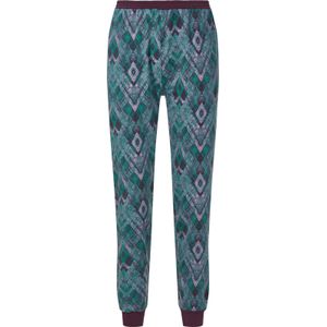 Dames Pyjama-Broek in smaragdgroen geprint