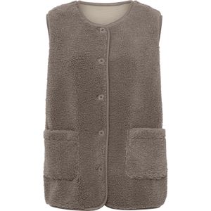 Dames Fleecegilet in taupe