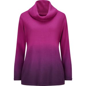 Dames Rolkraagtrui in magenta/druif