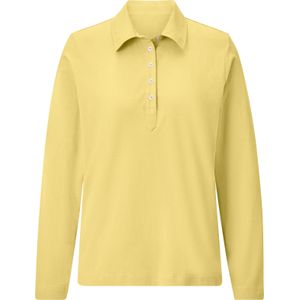 Dames Poloshirt met lange mouwen in geel