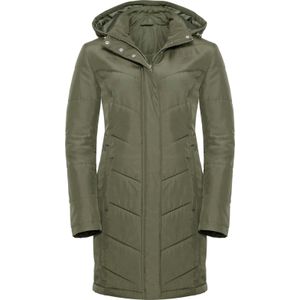 Dames Lange jas in kaki