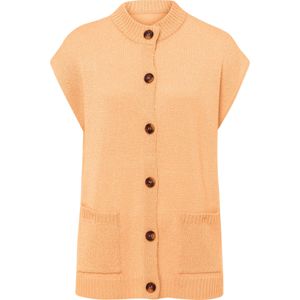 Dames Mouwloos vest in apricot