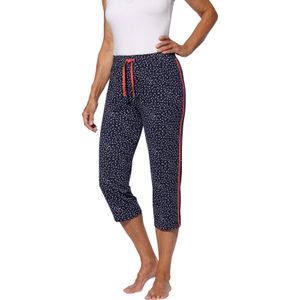 Capri Broek - Marine/Steengrijs - 100% Katoen - Steekzakken - Elastische Band