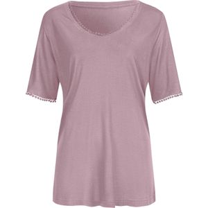 Dames Shirt met V-hals in mauve