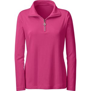 Shirt - Lichtgrijs - Interlock - Lange Mouwen - Platte Kraag met Ritssluiting