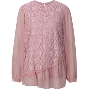 Dames Kanten blouse in mauve