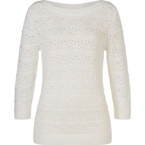 Dames Ajourpullover in wit