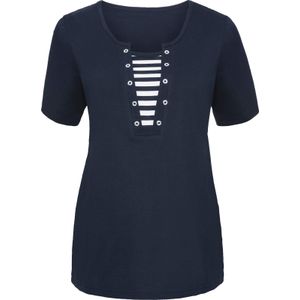 Dames Shirt met korte mouwen in marine