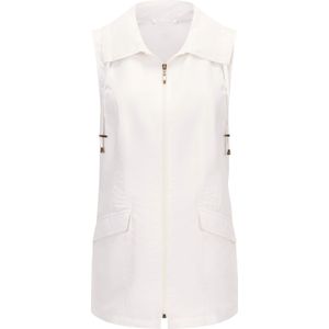 Dames Lang vest in ecru