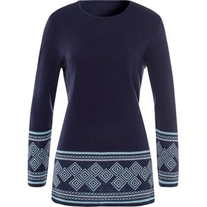 Gedessineerd - Marine/Hemelsblauw - Pullover - 100% Polyacryl