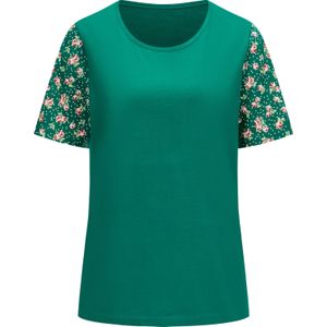 Classic Basics - Shirt - Groen - Ronde Hals - Korte Mouwen