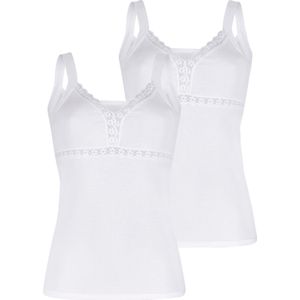 wäschepur - Bh-hemd - Wit - 2-delig - Zonder Beugels - 100% Katoen