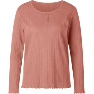 Dames Shirt met lange mouwen in rozenhout