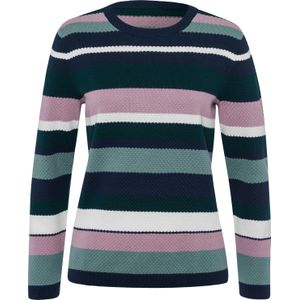 Donkerblauw/Mauve Gestreept - Pullover - 100% Katoen