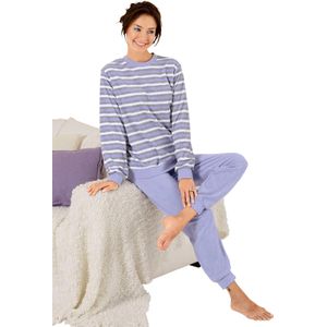 Dames Pyjama in lila gestreept