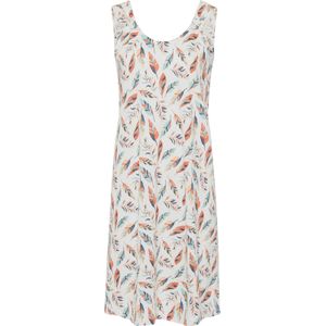 Ecru Gedessineerd Nachthemd - 100% Katoen - Mouwloos