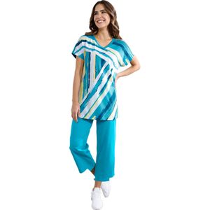 7/8-vrijetijdsbroek in turquoise