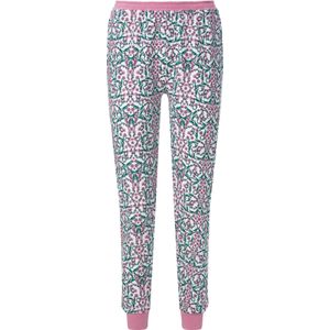 Dames Pyjama-Broek in oudroze gebloemd