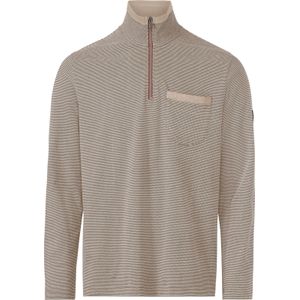 Heren Shirt met lange mouwen in sesam gemêleerd