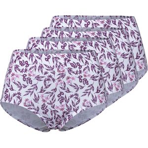 Dames Tailleslip in prune geprint