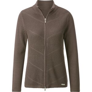 Dames Vest in donkertaupe