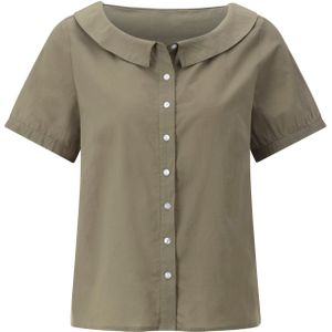 Dames Blouse met korte mouwen in kaki