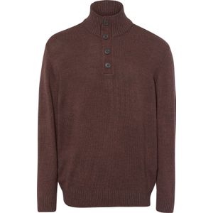 Heren Pullover met lange mouwen in roodbruin gemêleerd