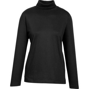 Classic Basics - Colshirt - Zwart - 100% Katoen - Lange Mouwen