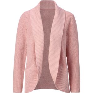 Dames - Vest - Rozenkwarts/Ecru Gemêleerd - Cardigan