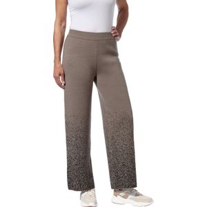 Broeken - Taupe/Zwart Gedessineerd - 100% Polyacryl - Comfortabele Taillehoogte