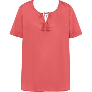 Dames Longline blouse in koraal
