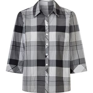 Dames Geruite blouse in zwart/wit geruit