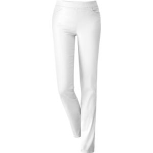 Stretchbroeken - Wit - 96% Katoen 4% Elastaan - Comfortabele Taillehoogte