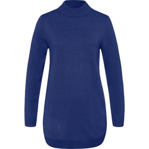 Royalblauw - Pullover - 100% Polyacryl - Lange Mouwen - Staande Kraag