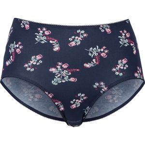 Dames Tailleslip in marine bedrukt + kalkmint bedrukt